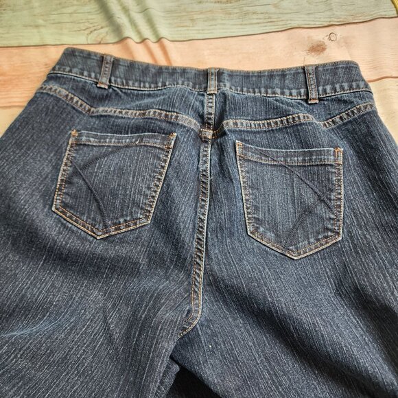 Lane Bryant Size 16 Average Womens Flare Jeans Tighter Tummy Stretch Denim - Picture 6 of 7